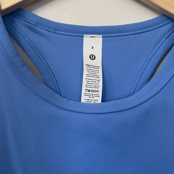 lululemon Align Waist Length Racerback Tank Top 8 Pool Party Blue Like New - Picture 5 of 8